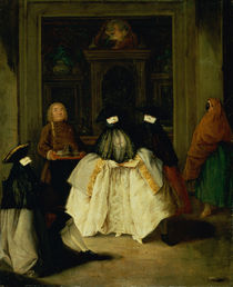 Masked Figures in a Venetian Coffee House  by Pietro Longhi