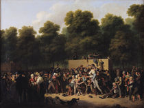 The Distribution of Food and Wine on the Champs-Elysees von Louis Leopold Boilly