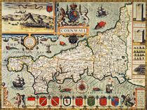 Map of Cornwall from the 'Theatre of the Empire of Great Britain' von John Speed