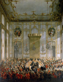 Court Banquet in the Great Antechamber of the Hofburg Palace by Martin II Mytens or Meytens
