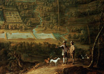 Landscape with sportsmen  by David the Younger Teniers
