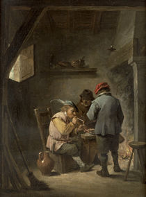 Peasants by an Inn Fire  by David the Younger Teniers