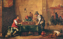 Men Playing Backgammon in a Tavern  by David the Younger Teniers