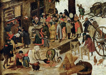 The Payment of the Tithe von Pieter Brueghel the Younger