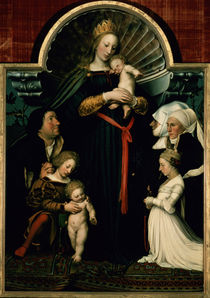 Madonna of the Burgermeister Meyer  by Hans Holbein the Younger