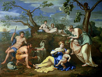 The Feeding of the Child Jupiter von Nicolas Poussin