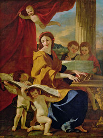 St. Cecilia  by Nicolas Poussin