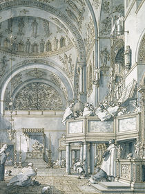 The Choir Singing in St. Mark's Basilica by Canaletto