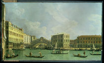 View of the Rialto Bridge by Canaletto