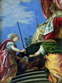 Venice enthroned between Justice and Peace  by Veronese