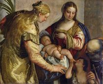 The Holy Family with St. Barbara von Veronese