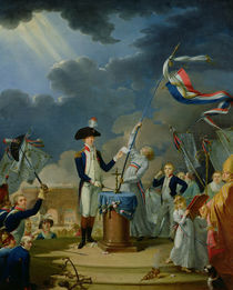 The Oath of Lafayette at the Festival of the Federation von Jacques Louis David