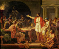 Study for Lycurgus Showing the Ancients of Sparta their King von Jacques Louis David