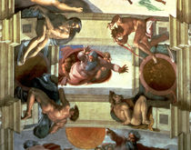 Sistine Chapel Ceiling: God Separating the Land from the Sea by Michelangelo Buonarroti