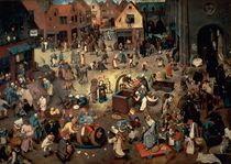 Fight between Carnival and Lent von Pieter the Elder Bruegel