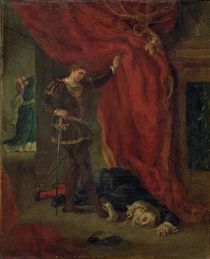 Hamlet before the body of Polonius von Ferdinand Victor Eugene Delacroix