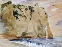 Cliffs of Etretat. The Pied du Cheval von Ferdinand Victor Eugene Delacroix