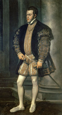 Portrait of Philip II of Spain  by Titian
