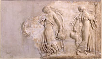Relief depicting maenads dancing by Roman
