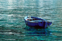 boat on turquoise harbor, Greece von Tom Dempsey