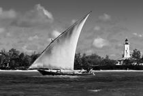 Zanzibar Dhow & Lighthouse by Russell Bevan Photography