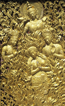 Temple door, Luang Prabang von Mike Greenslade