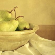 Sunny Pears in a Bowl by Priska  Wettstein