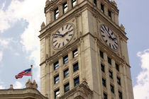 Chicago Wrigley Building Clock Tower by Ian C Whitworth