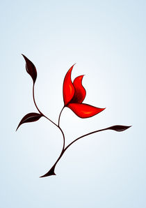 Stange red flower by Boriana Giormova