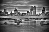 London. The City of London. Skyline and River Thames. by Alan Copson