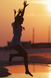 Young Woman, Inspiration at Sunset