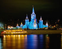 Blue lighted Ice Castle from the 1992 St. Paul winter carnival celebration by Danita Delimont