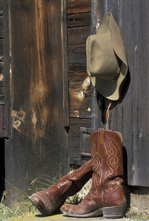 NA, USA, Montana Cowboy boots and hat by Danita Delimont