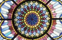 Hungary, Budapest, Museum of Applied Arts. Stained glass window. von Danita Delimont