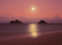Full Moon rising at Lanikai Beach, Oahu, Hawaii von Danita Delimont