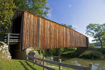 A covered bridge at the Burfordville Grist Mill in Burfordville, Missouri. by Danita Delimont