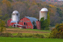 USA, Vermont, Arlington, Farm Landscape in fall color by Danita Delimont