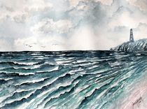 lighthouse seascape by Derek McCrea