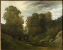 G.Courbet, Hirsche am Flussufer by klassik-art
