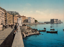 Neapel, Castel dell'Ovo / Photochrom von klassik art