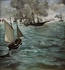 E.Manet,Schlacht 'Kearsarge' u.'Alabama' von klassik art