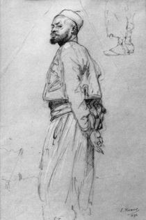 Ludwig Knaus, Stehender Marokkaner by klassik-art