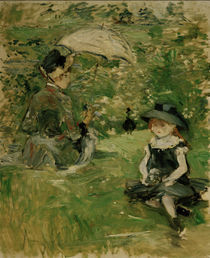 B.Morisot, Junge Frau mit Kind auf Insel by klassik art