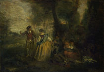 Antoine Watteau, Laendliche Freuden by klassik art