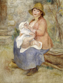 A.Renoir, Mutterglueck. Stillende Mutter von klassik art