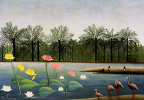 H.Rousseau, Die Flamingos von klassik art