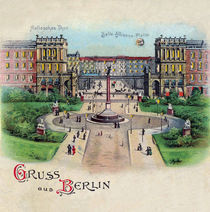 Berlin, Hallesches Tor / Postkarte 1900 von klassik art