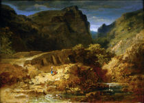 C.Spitzweg, Italienische Landschaft by klassik art