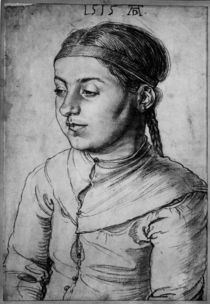 A.Duerer, Bildnis junges Maedchen 1515 by klassik art