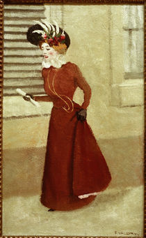 F.Vallotton, Frau mit Federhut von klassik art